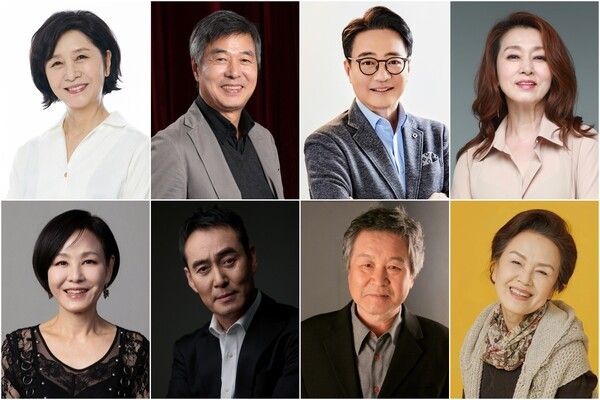 사진=김혜옥(스튜디오 산타클로스엔터테인먼트), 선우재덕(본인), 윤다훈(본인), 문희경(ELO엔터테인먼트), 이상숙(파이브앵글엔터테인먼트), 정호빈(본인), 이호재(컬티즌), 정영숙(연극 ‘사랑해요 당신’)