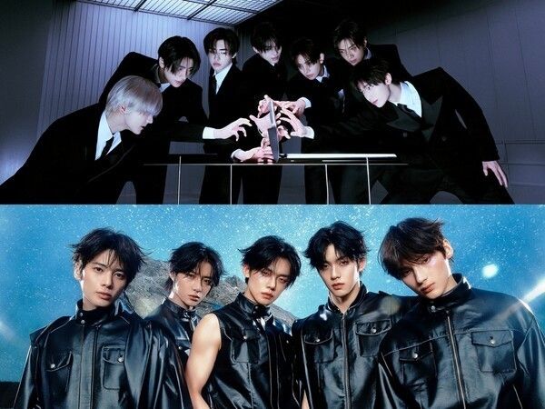 ENHYPEN, TOMORROW X TOGETHER. Photo by BELIFT LAB, BIGHIT MUSIC.