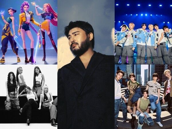 헌트릭스, 아이들, 카더가든, NCT WISH, 코르티스. 사진=넷플릭스, 큐브엔터, CAM, SM엔터, 빅히트뮤직