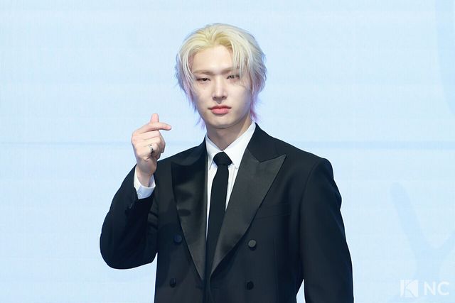 그룹 에이티즈(ATEEZ) 민기가 5일 오후 서울 영등포구 페어몬트 앰배서더에서 진행된 미니 13집 ‘골든 아워 : 파트 4(GOLDEN HOUR : Part.4)’ 발매 기념 기자간담회에서 포즈를 취하고 있다. 사진=김규빈 기자