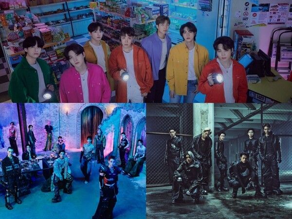 방탄소년단, 세븐틴, 엔하이픈. 사진=빅히트뮤직, 플레디스 엔터, 빌리프랩