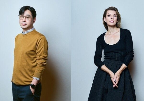Moon Bong-seop and Milla Jovovich. Photo by Ascendio.