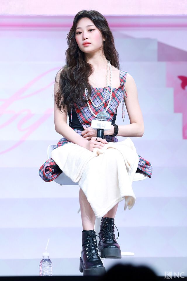 그룹 베이비돈크라이(Baby DONT cry) 베니가 24일 오후 서울 용산구 블루스퀘어 우리WON뱅킹홀에서 진행된 미니 1집 ‘애프터 크라이(AFTER CRY)’ 발매 기념 쇼케이스에서 소감을 말하고 있다. 사진=김규빈 기자