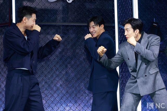 배우 정지훈, 우도환, 이상이. 사진=김규빈 기자