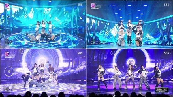 X:IN performing on SBS Inkigayo. Photo by SBS Inkigayo capture.