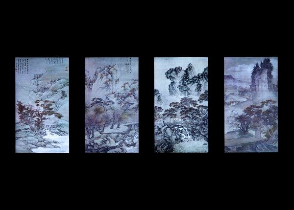 李二男、「明清絵画―クロスオーバー」、2011年、4チャンネルカラー映像、5分41秒。写真=謙斎鄭敾美術館