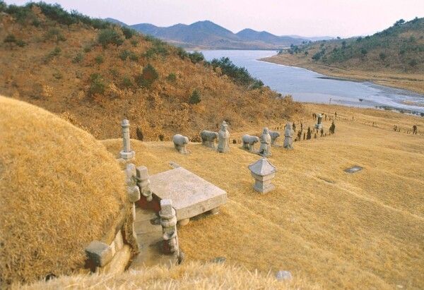 북한 개성에 위치한 후릉 동측 석물 전경. 사진=국립문화유산연구원 '조선왕릉종합학술조사보고서'