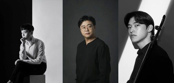 Composers Lee Jae-jun, Kim Jung-geun, and Hwang Jae-in. Photo by National Gugak Center.