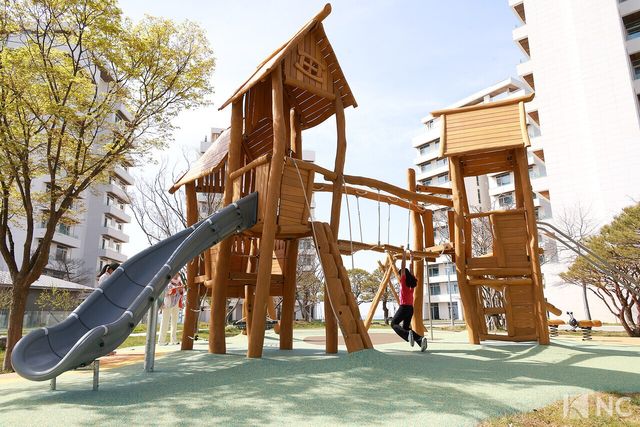 더헤븐리조트 내 위치한 놀이터. 사진=김규빈 기자