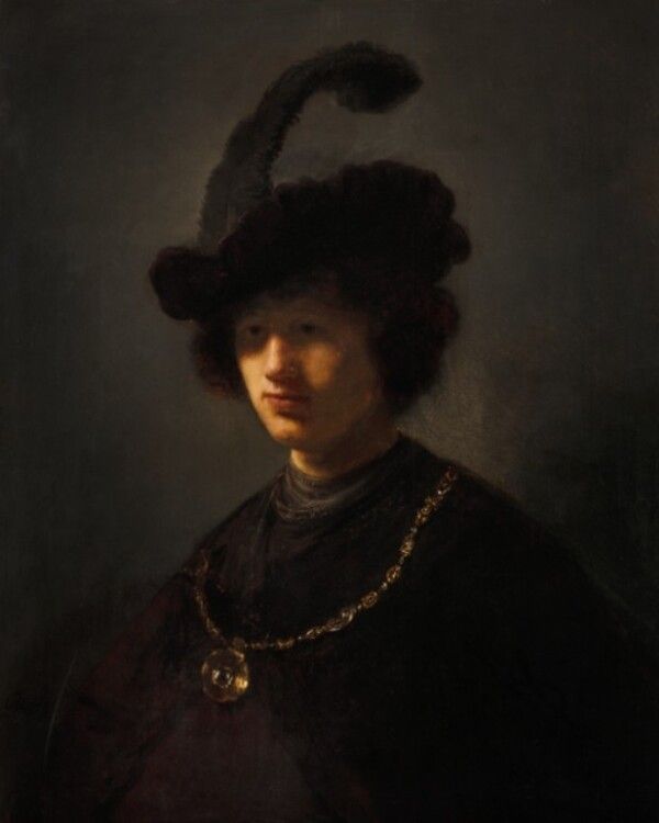 렘브란트 '깃털 모자를 쓴 청년'. 사진=컬쳐앤아이리더스