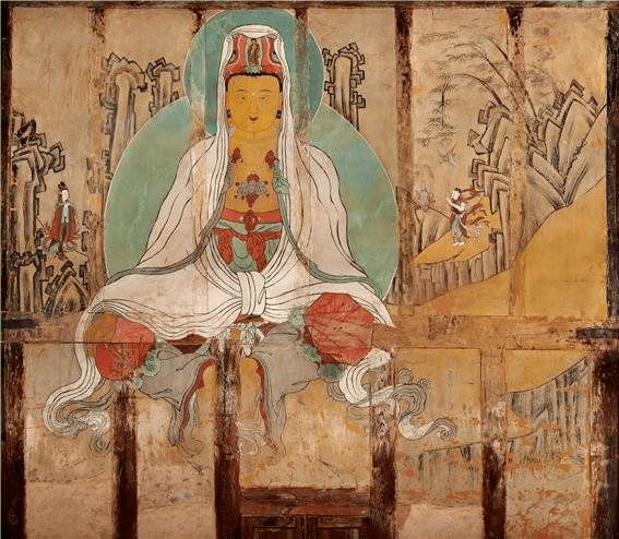 부안 내소사 대웅보전 관음보살 벽화. 사진=국가유산청