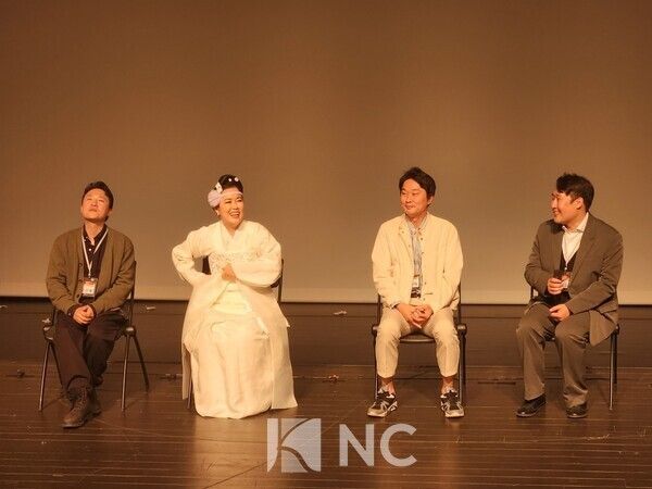 (왼쪽부터)이진풍 사운드 아티스트, 홍효진 동해안별신굿 이수자, 정연락 작가, 정원기 작곡가. 사진=뉴스컬처