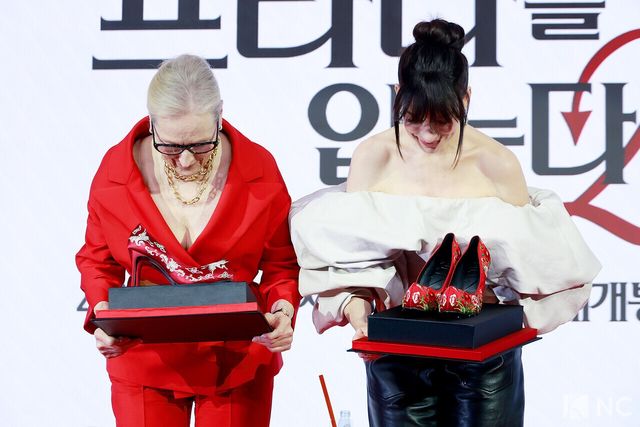 배우 메릴 스트립, 앤 해서웨이. 사진=김규빈 기자