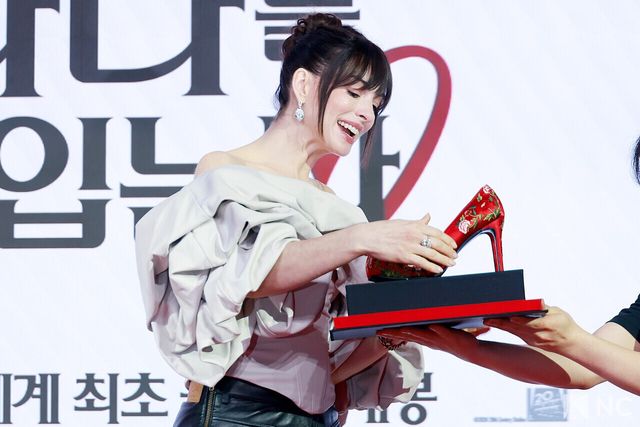 배우 앤 해서웨이. 사진=김규빈 기자