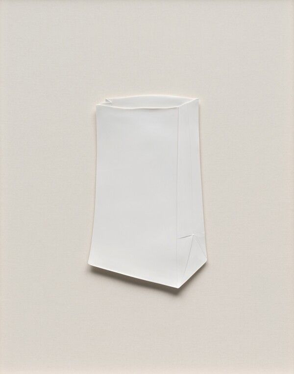 The Paper Bag of Thought_B11, 65.1x50cm, Ceramic on canvas, 2026