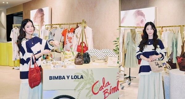 배우 기은세가 기념사진을 촬영하고 있다. 사진=빔바이롤라 (BIMBA Y LOLA)