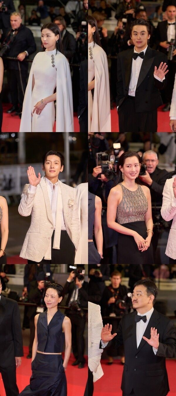 The cast and crew of 'Colony' attend the red carpet at the 79th Cannes Film Festival. Photo by Showbox.