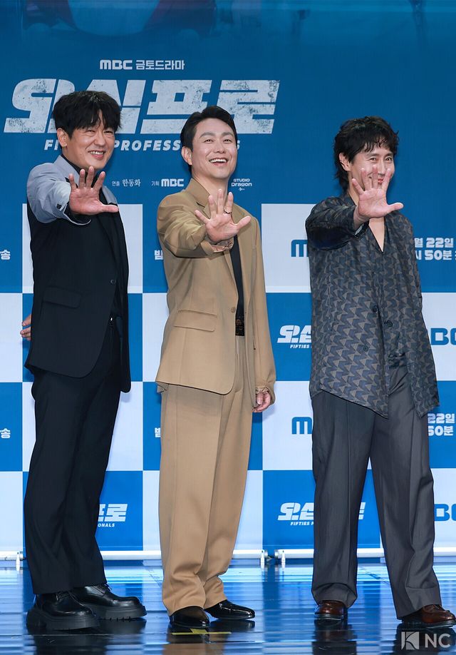 배우 허성태, 오정세, 신하균. 사진=김규빈 기자
