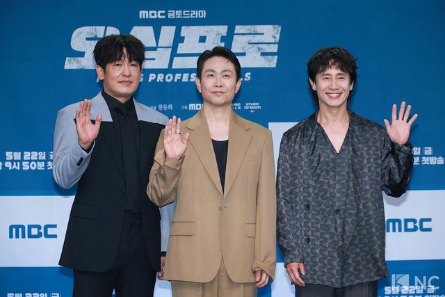 배우 허성태, 오정세, 신하균. 사진=김규빈 기자