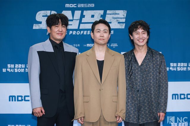 배우 허성태, 오정세, 신하균. 사진=김규빈 기자