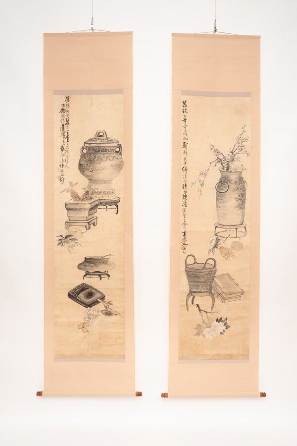 Still Life and Seasonal Flowers Diptych, Ahn Jung-sik. Photo by Seoul Arts Center.