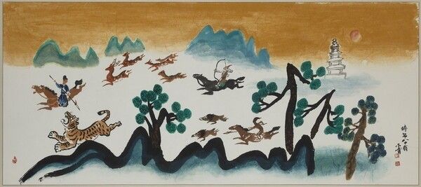 Hunting Scene, Kim Ki-chang. Photo by Seoul Arts Center.