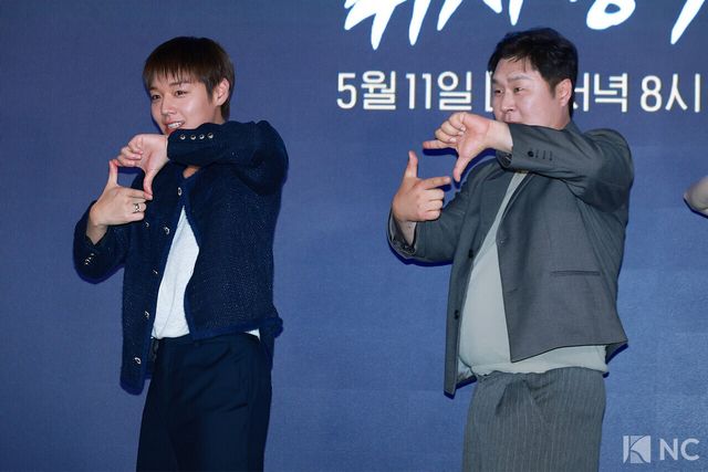 배우 박지훈, 윤경호. 사진=김규빈 기자