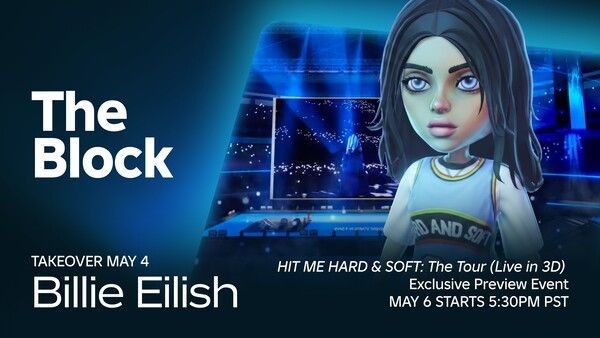 Billie Eilish. Photo by Roblox.