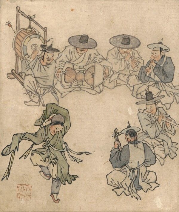 Danwon Genre Painting Album by Kim Hong-do. Photo by Korea Heritage Service