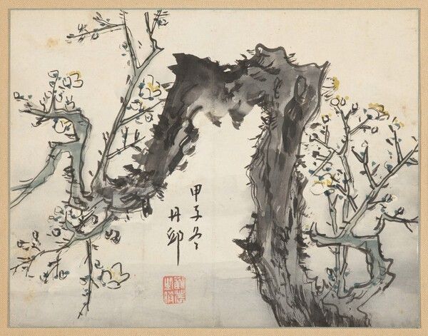 Old Plum Blossom by Kim Hong-do. Photo by Korea Heritage Service