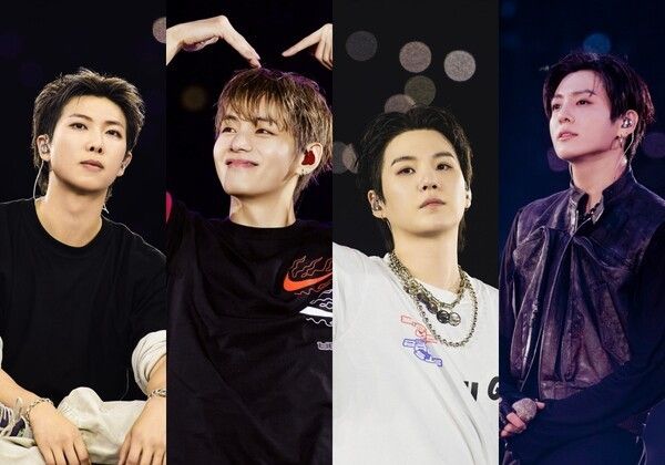 방탄소년단 ARIRANG’ IN BUSAN. (왼쪽부터) RM, 뷔, 슈가, 정국. 사진=빅히트 뮤직