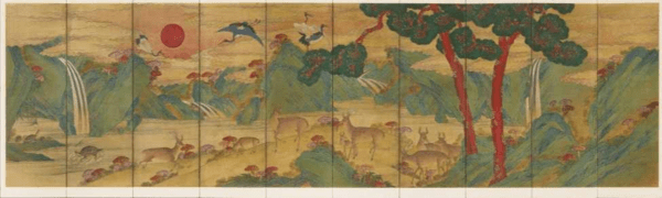 십장생도 병풍. 사진=국립고궁박물관