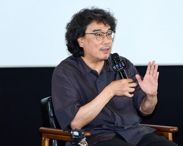 '호프' GV에 참석한 봉준호 감독. 사진=플러스엠 엔터테인먼트