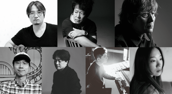 Jung Yong-jin of ‘Plaza Wars’ (top left, clockwise), Cho Young-wuk of ‘No Other Choice,’ Dalpalan of ‘The People Upstairs,’ Kim Sawol of ‘Maggie; the Girl of the Streets,’ Kim Tae-seong of ‘The King of Kings,’ Kim Jun-seok of ‘Hi-Five’ and Lee Su-bin of ‘3670.’ Photo courtesy of JIMFF