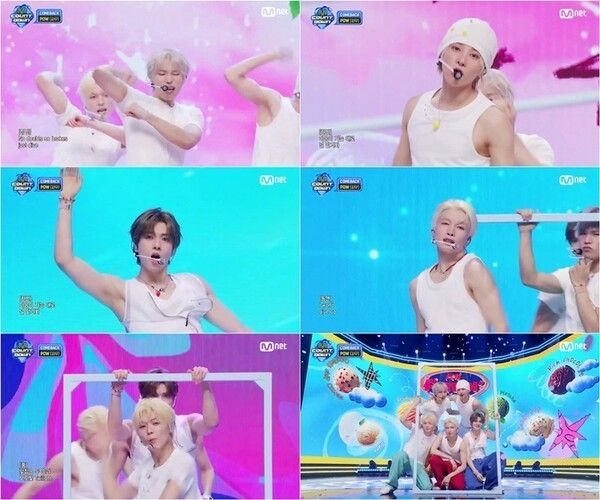「M COUNTDOWN」で「FLAVOR」を初披露したPOW。写真=Mnet
