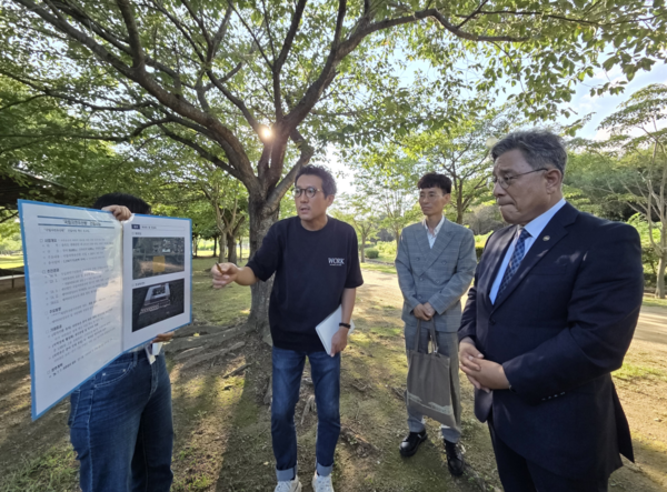 국가유산청장, 국립자연유산원 건립 대상부지 현장 점검. 사진=국가유산청