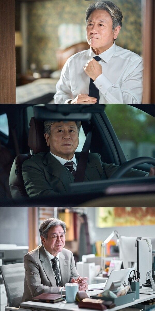 Choi Min-sik and Han So-hee lead the Korean workplace comedy “The Intern.” Photo courtesy of Warner Bros. Korea and Anthology Studios.
