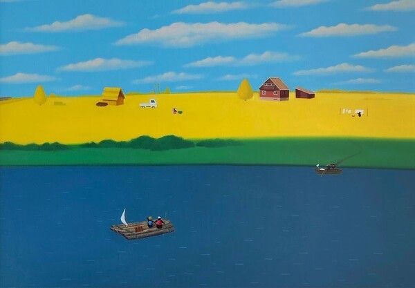Ryu Kyung-ha, ‘Hideout,’ oil on canvas, 80.3 × 116.8 cm, 2025. Photo courtesy of Superior Gallery