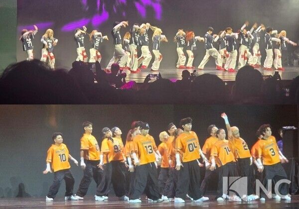 지난 1일 오후 서울 경희대학교 평화의전당에서는 글로벌 댄스 리그 'IDL(International Dance League)' 서울 정규 홈경기가 열렸다. 프로 리그 1라운드 매치3 '원밀리언(서울) 대 잼 리퍼블릭(동남아)' 무대대결.