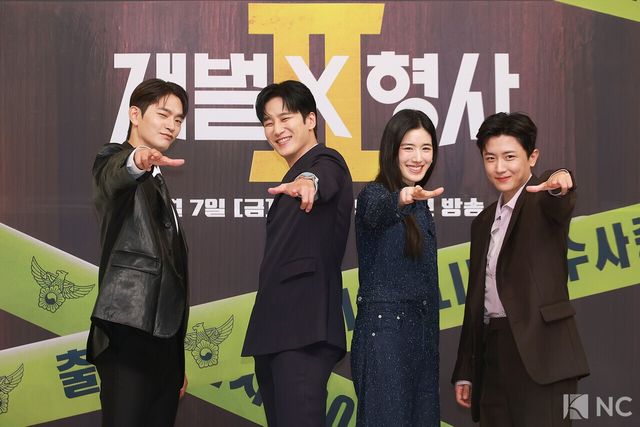 배우 강상준, 안보현, 정은채, 김신비. 사진=김규빈 기자