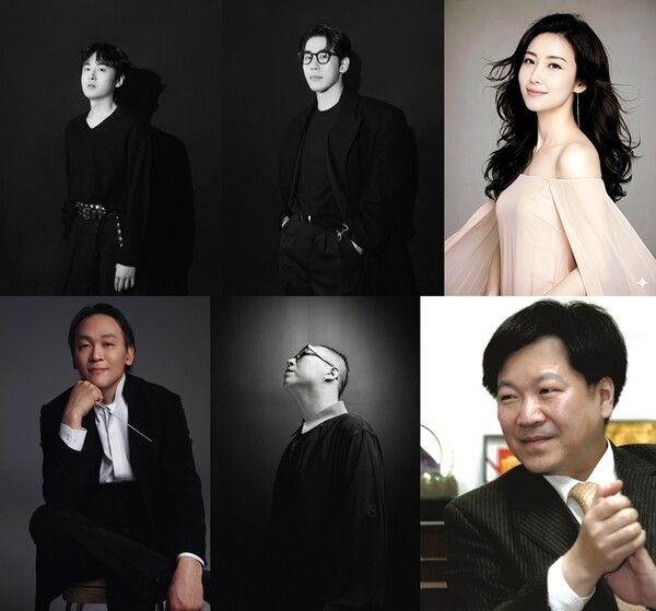 드럼 김종국, 베이스 황호규, 소프라노 한경미, 콘서트 가이드 김용배, 피아노 문정재, 지휘 정병휘(시계 방향). 사진=예술의전당