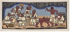 오윤, ‘도깨비’(1985, 광목에 고무판). 사진=국립현대미술관