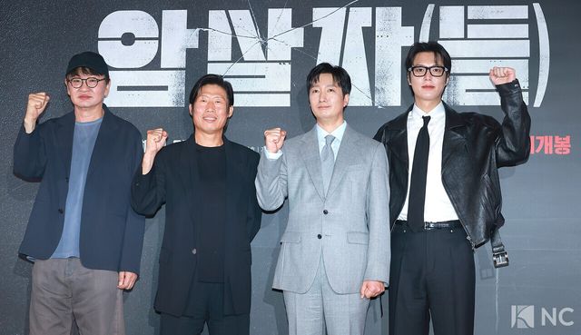 허진호 감독, 배우 유해진, 박해일, 이민호. 사진=김규빈 기자