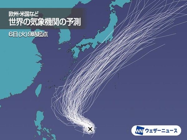 2023 3호 태풍 구촐 현재위치, 예상경로 (사진출처=일본기상청)