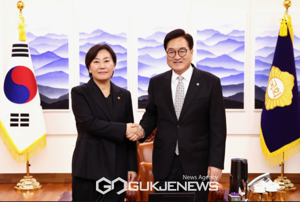 사진=14일 우원식 국회의장은 오후 2시 의장 집무실에서 송미령 농림축산식품부장관 접견/국회