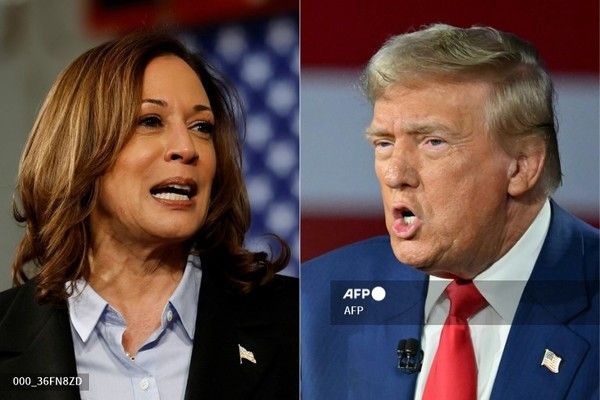 미 민주당 대선 후보 카말라 해리스 미국 부통령(왼쪽)과 공화당 대선 후보 도널드 트럼프 전 미국 대통령. 사진제공/AFP통신