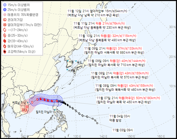 22호태풍경로 (사진=기상청 제공)