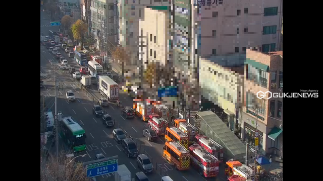 인천 계양구 작전역 화재(사진=경찰청 UTIC 제공)