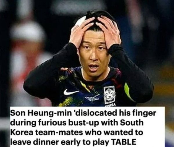 손흥민 '탁구게이트'를 풍자한 모습. /사진=월드테이블테니스 엑스(X) 캡처