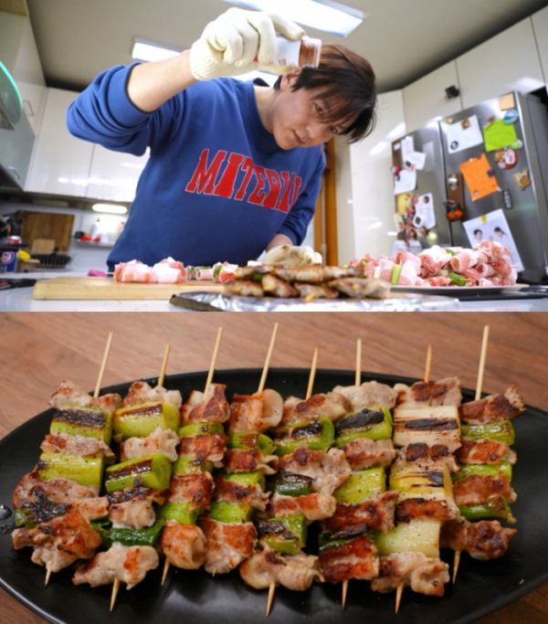 류수영 두부김치·대패삼겹꼬치(사진=편스토랑 제공)